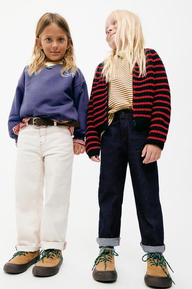 ZARA TIMELESS - SWEATSHIRT MIT GESTICKTER AUFSCHRIFT - Mittelblau von Zara