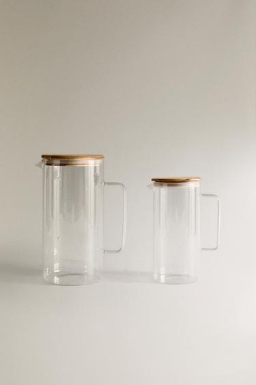 إبريق من زجاج البورسليكات بغطاء - شفاف الخاص بـ Zara