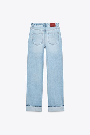 JEAN Z1975 STRAIGHT FULL LENGTH TAILLE HAUTE TAILLE CROISÉE - Bleu clair de Zara - Image 8