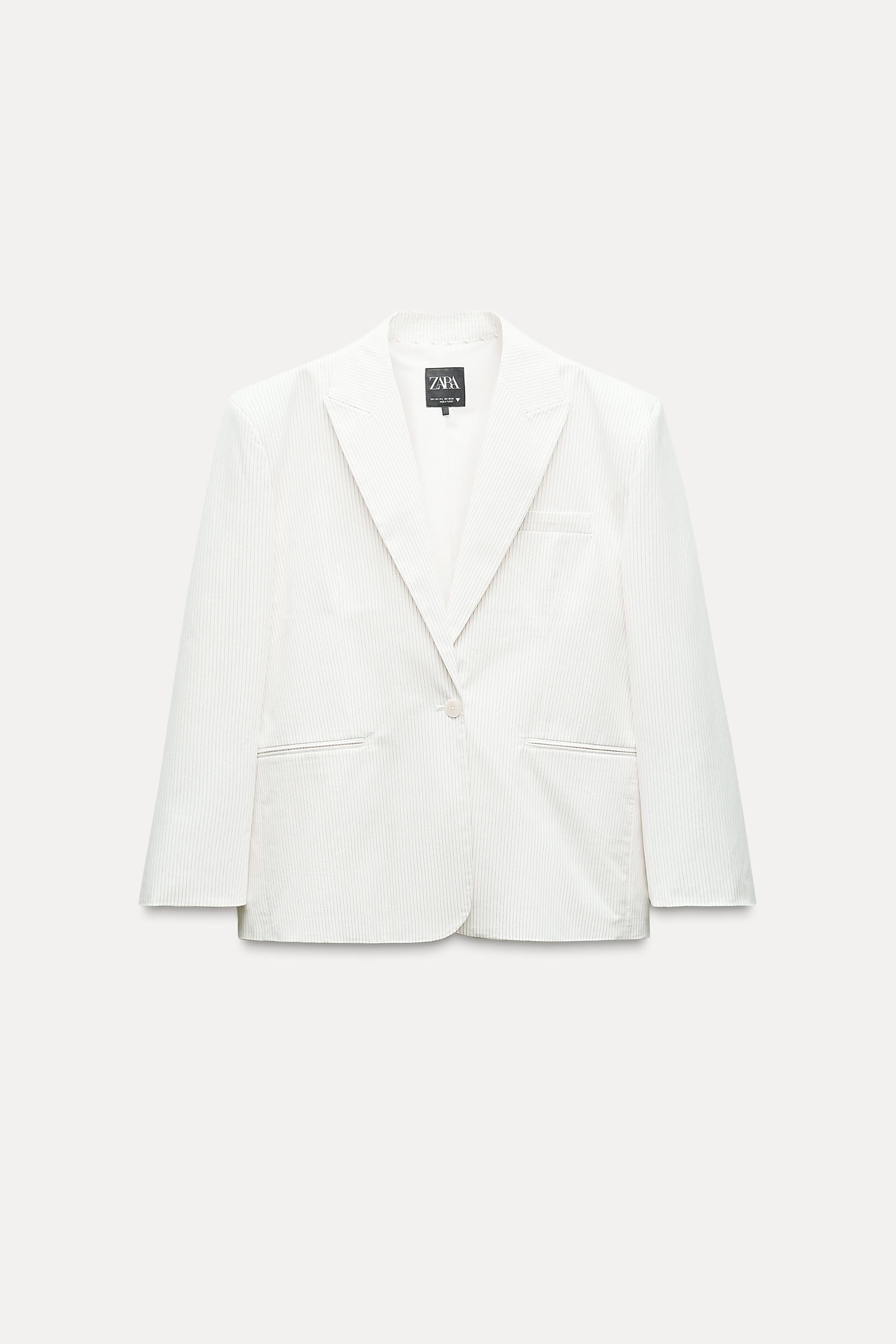 Veste zara blanche femme sale