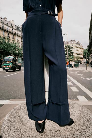 CREPE JUMPSUIT - Navy blue by Zara - Image 5