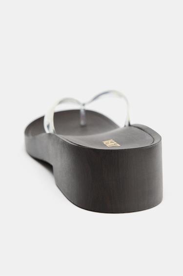 VINYL PLATFORM SANDALS - Transparent by Zara - Image 5
