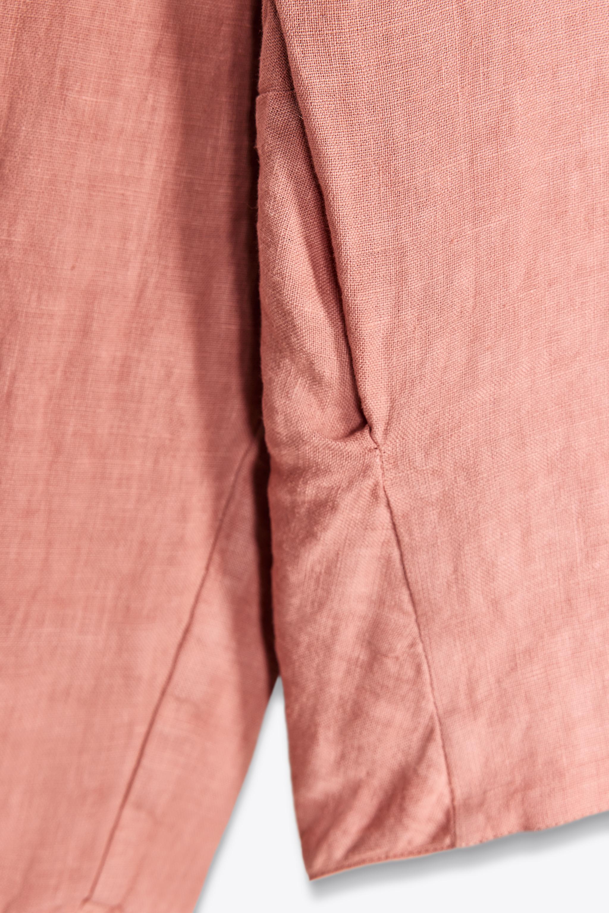 【ZARA】リネン100%ボンバージャケット ZW COLLECTION 3004/909 100% LINEN BOMBER JACKET ZW COLLECTION - Pink | ZARA United