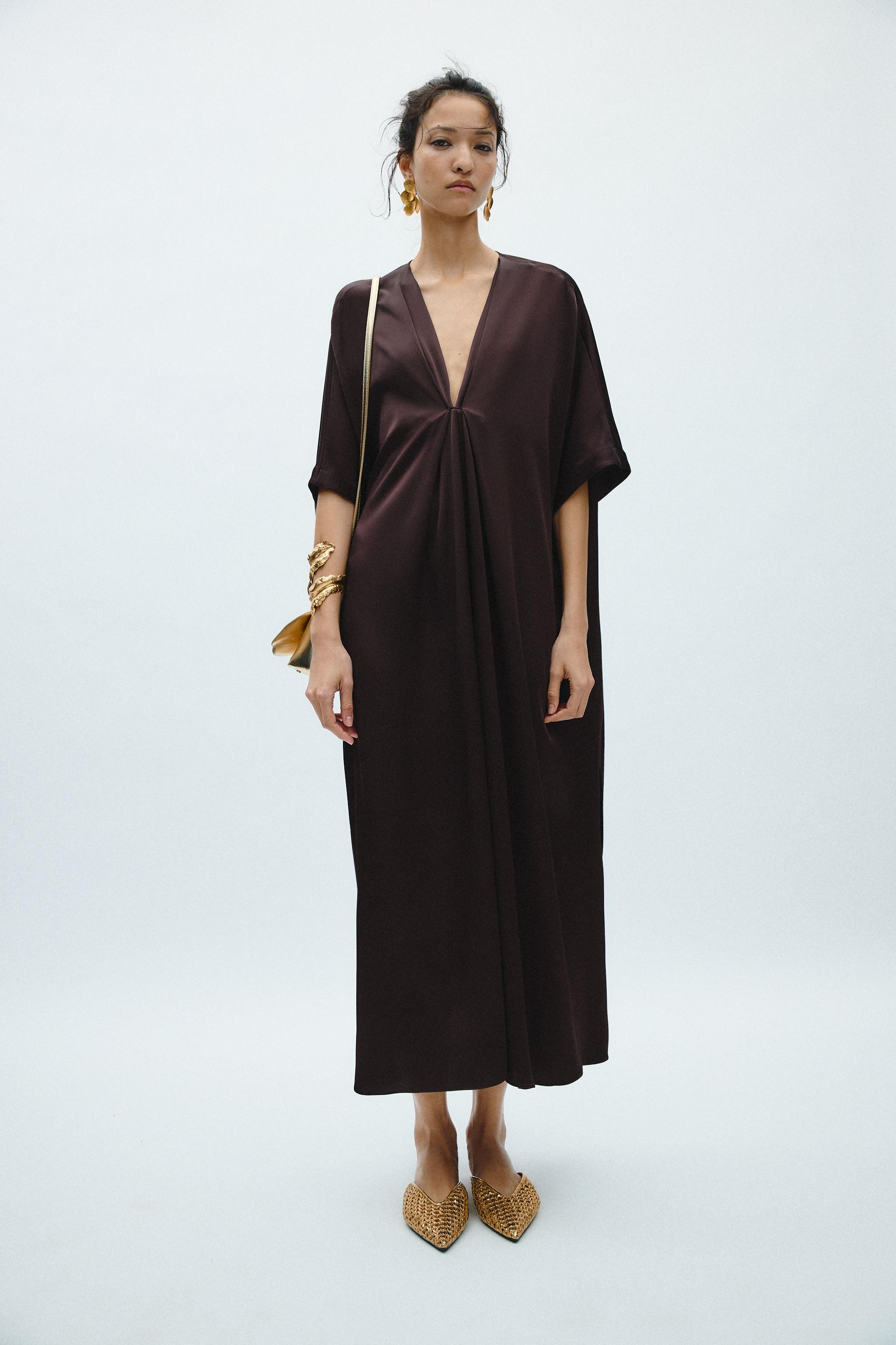 zara pleated tunic dress Zara Midi Dress Trend Dresses For Women