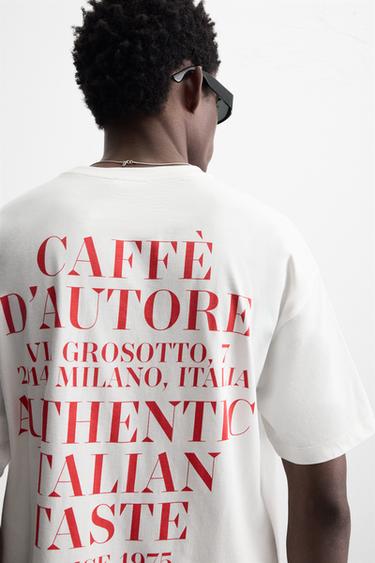 T-SHIRT À INSCRIPTION IMPRIMÉE - Blanc de Zara - Image 5