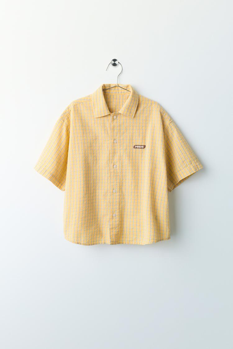 PUKAS SURF PLAID PRINT SHIRT — Orange