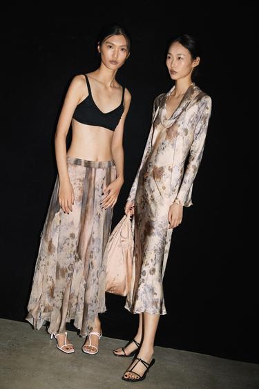 ZW COLLECTION PRINTED PATCHWORK SKIRT - Multicoloured by Zara