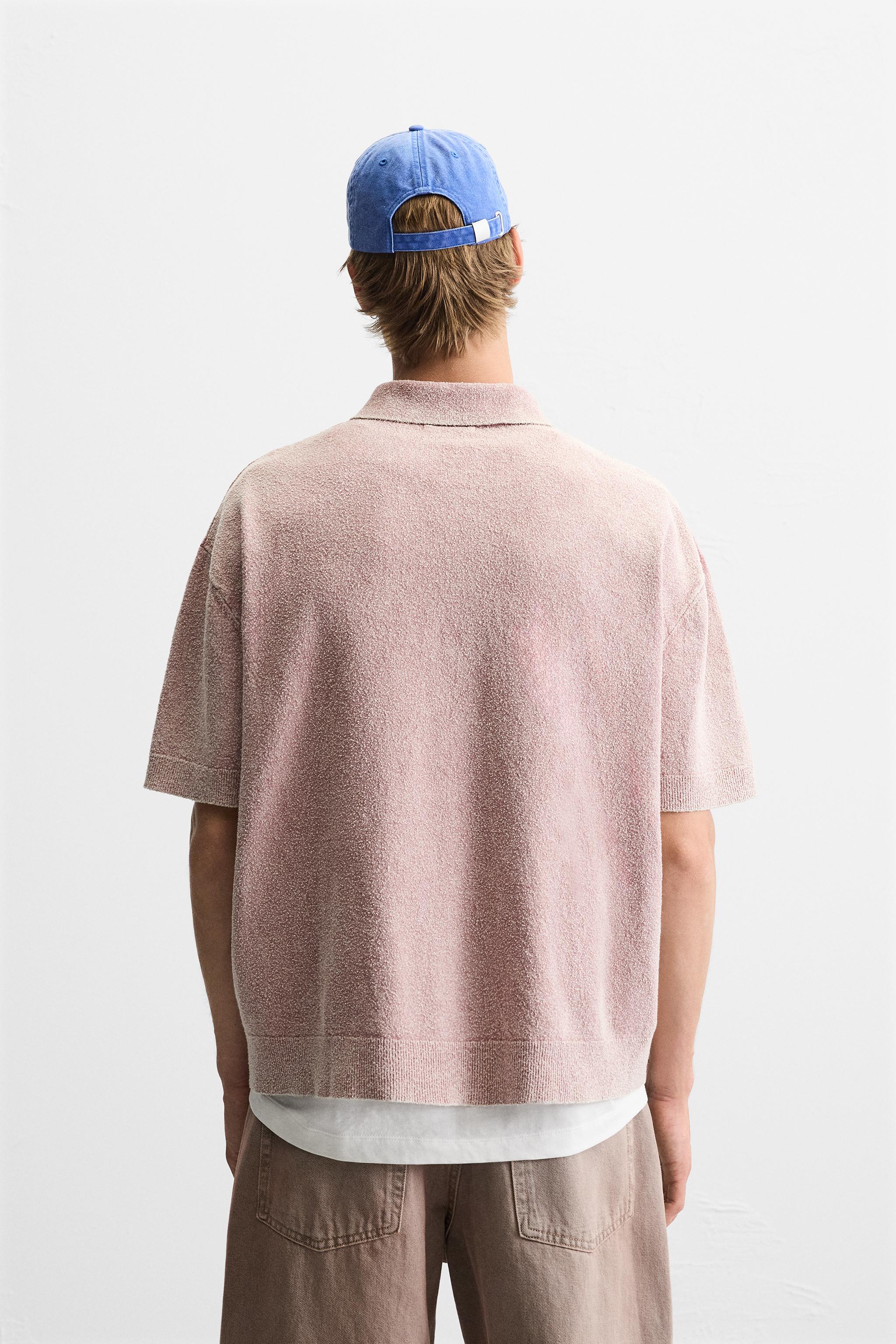 ★ZARA★ WASHED BOUCLE KNIT POLO SHIRT Zara WASHED BOUCLÉ KNIT POLO SHIRT | Yorkdale Mall
