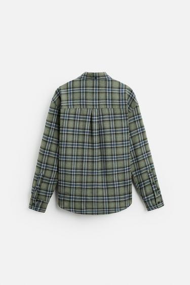 CHECK SHIRT - Green by Zara - Image 6