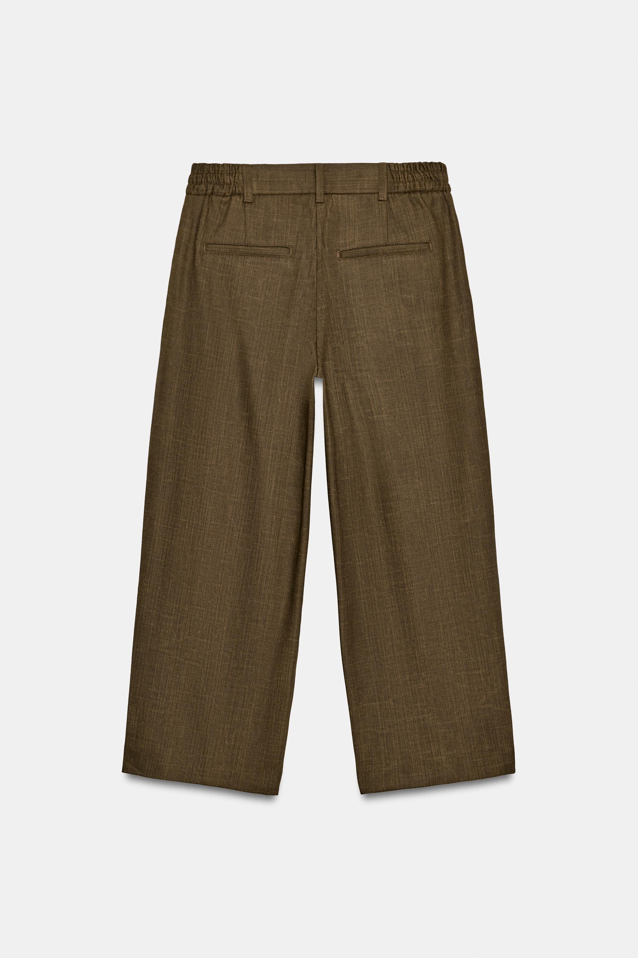 ZW COLLECTION PLEATED CROPPED PANTS