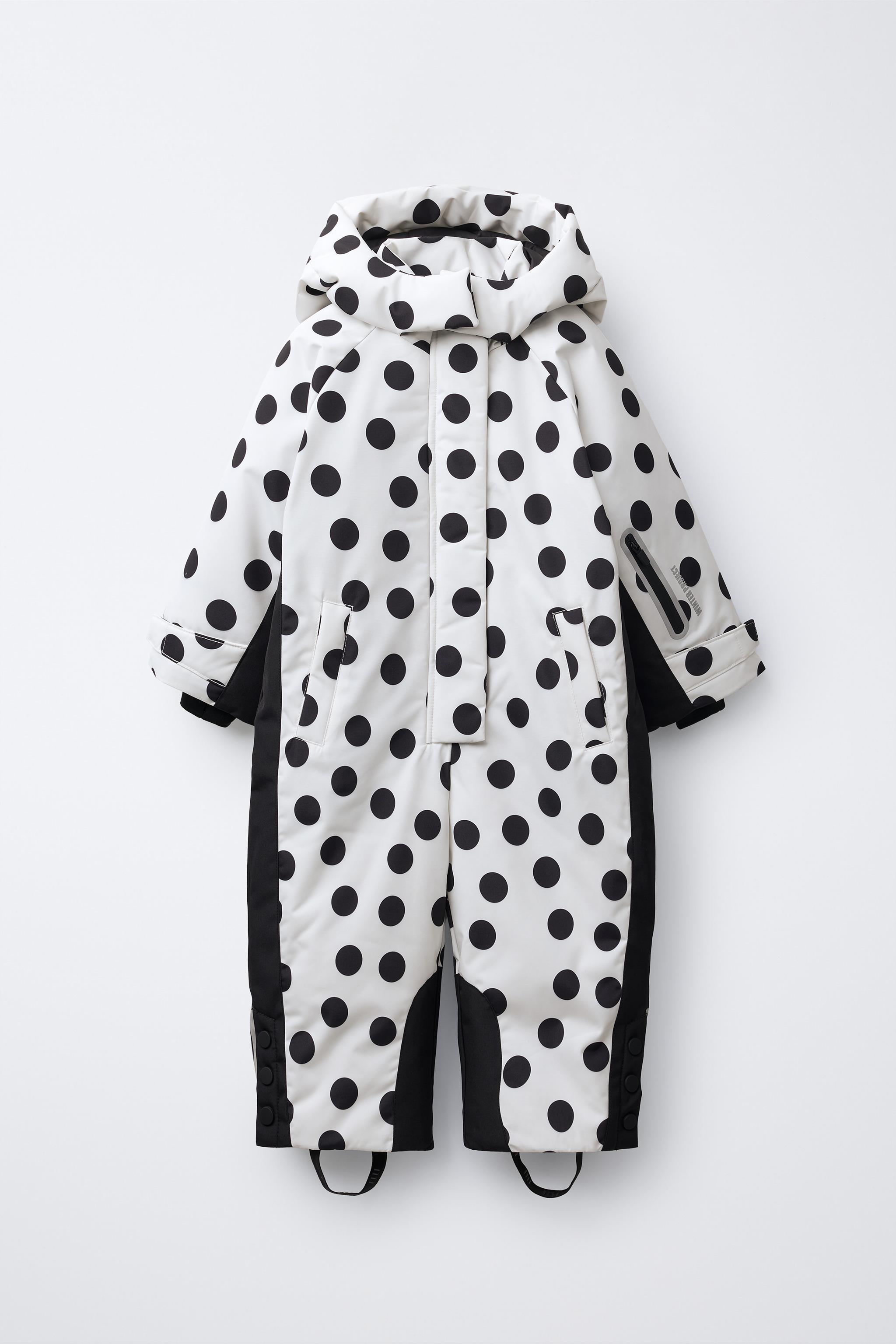 WATER RESISTANT AND WINDPROOF POLKA DOT JUMPSUIT