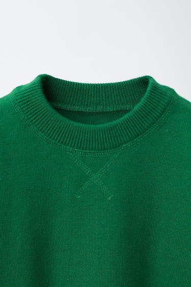 PLAIN KNIT SWEATER - Green by Zara - Image 2