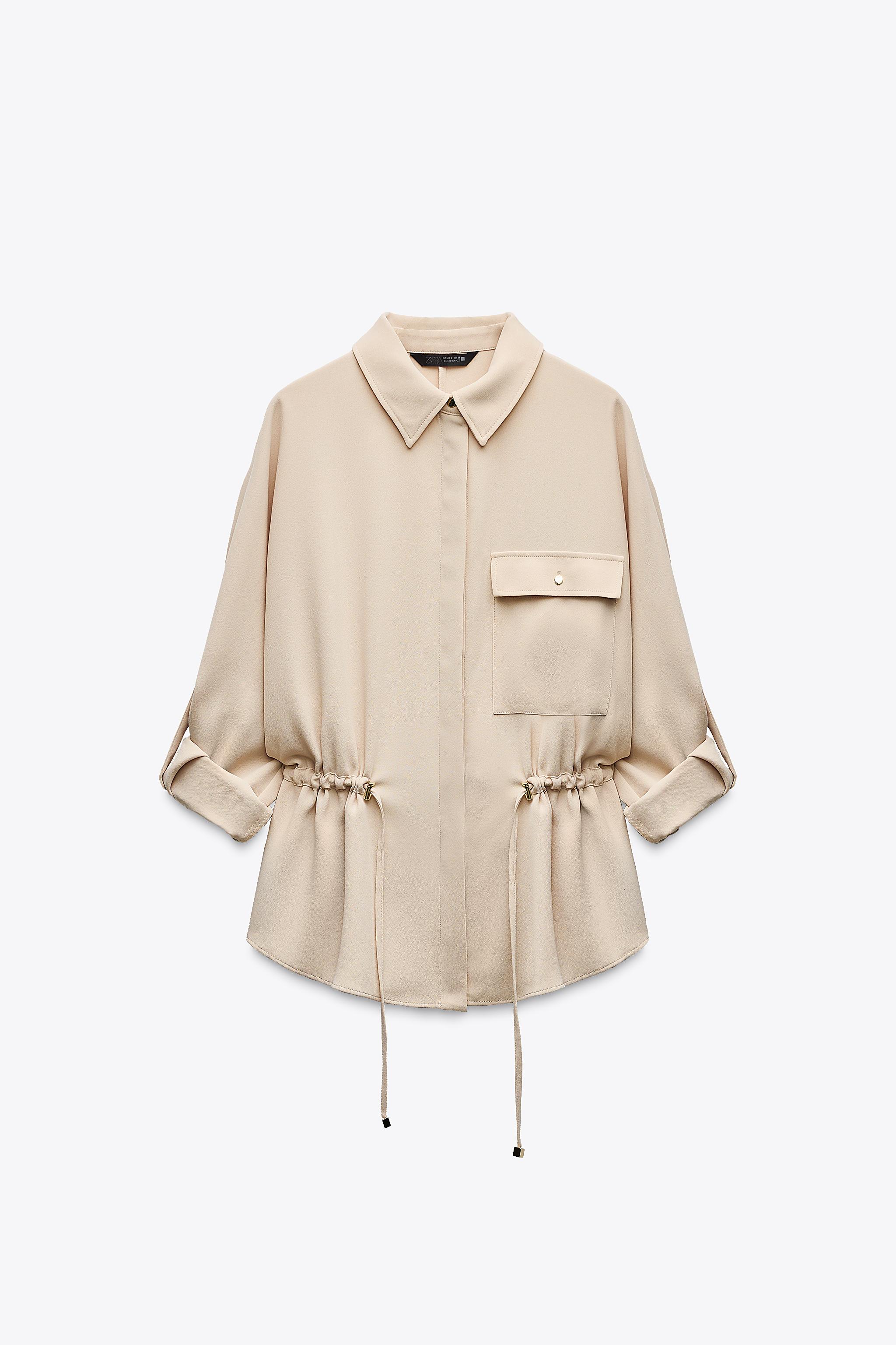 クレープサファリシャツ - サンド | ZARA Japan / 日本