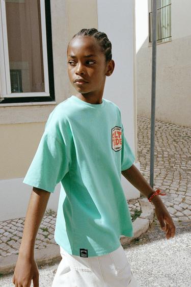 PRINTED T-SHIRT - Light green by Zara
