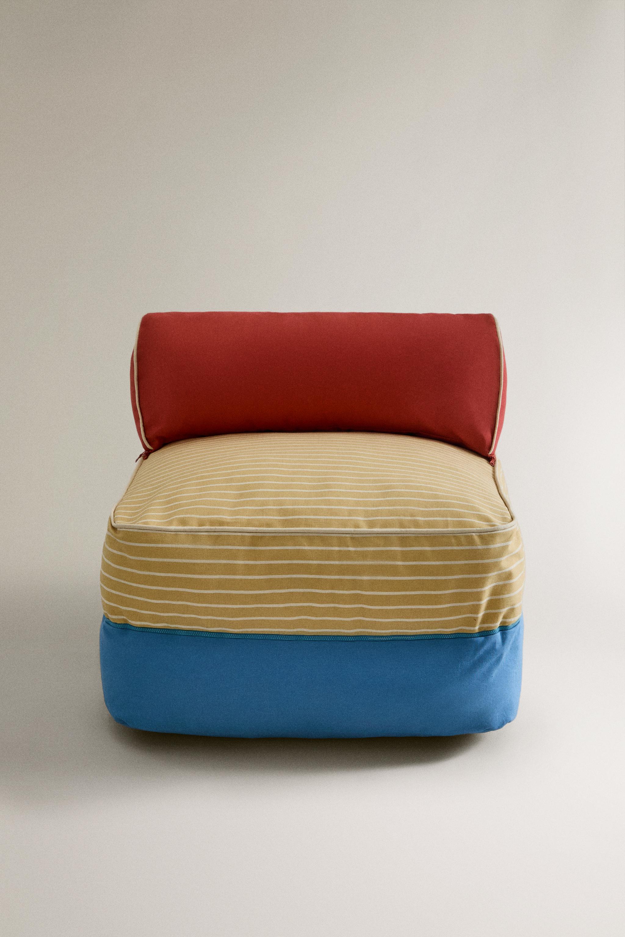 Children's Detachable Cotton Floor Pouffe - Stylish & Comfy