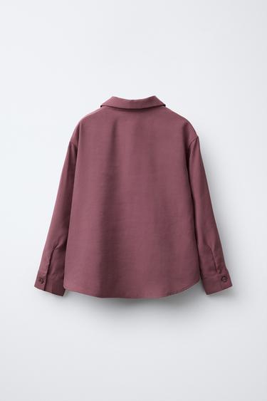 BOW PRINT FLOWING SHIRT - Raspberry by Zara - Image 1