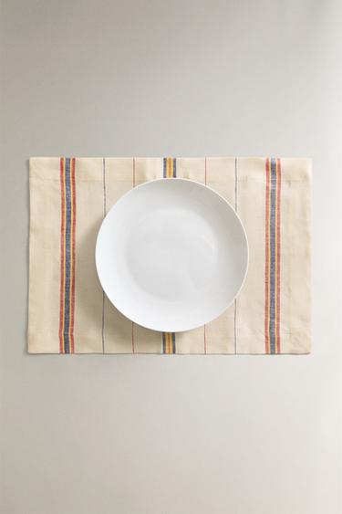 SET DE TABLE LIN RAYURES - Bleu de Zara - Image 4