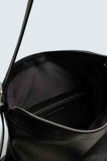 SAC SHOPPER EN CUIR - Noir de Zara - Image 5