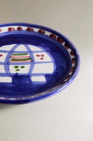ASSIETTE À PAIN CÉRAMIQUE PEINTE - Bleu de Zara - Image 2