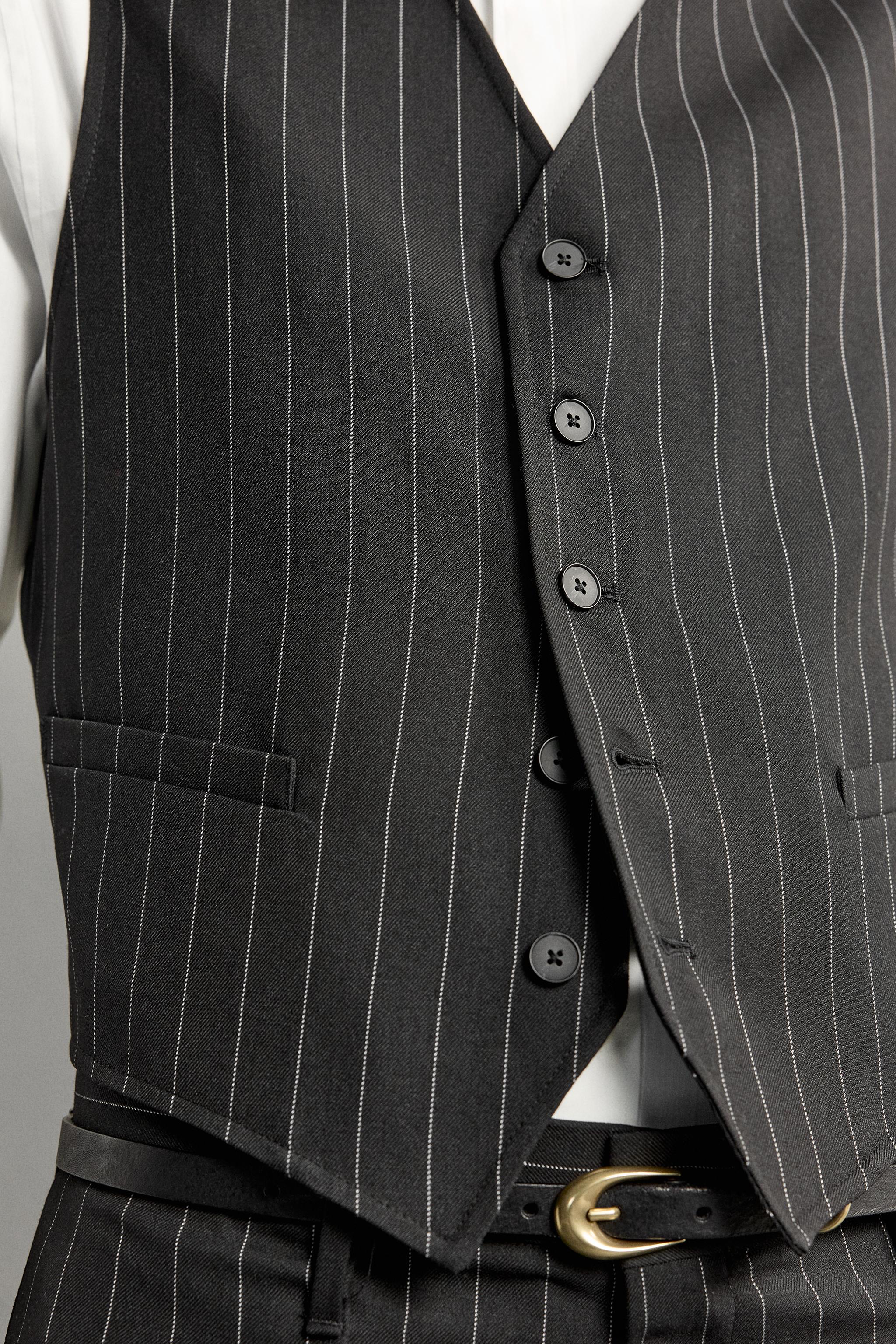 PINSTRIPE SUIT VEST