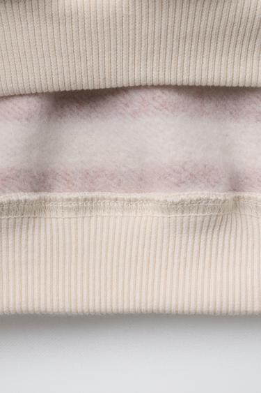 STRIPED REINDEER EMBROIDERY SWEATSHIRT - Ecru by Zara - Image 3