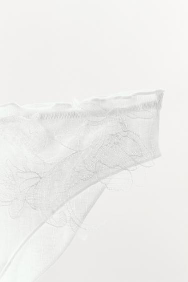 CULOTTE POINTELLE DENTELLE - Blanc de Zara - Image 4
