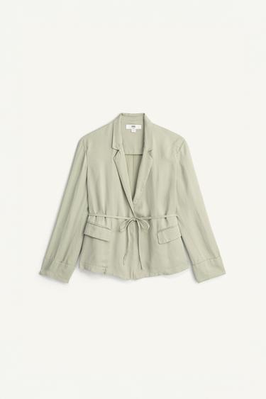 BLAZER سائل بجيوب LIMITED EDITION - أخضر مموه الخاص بـ Zara