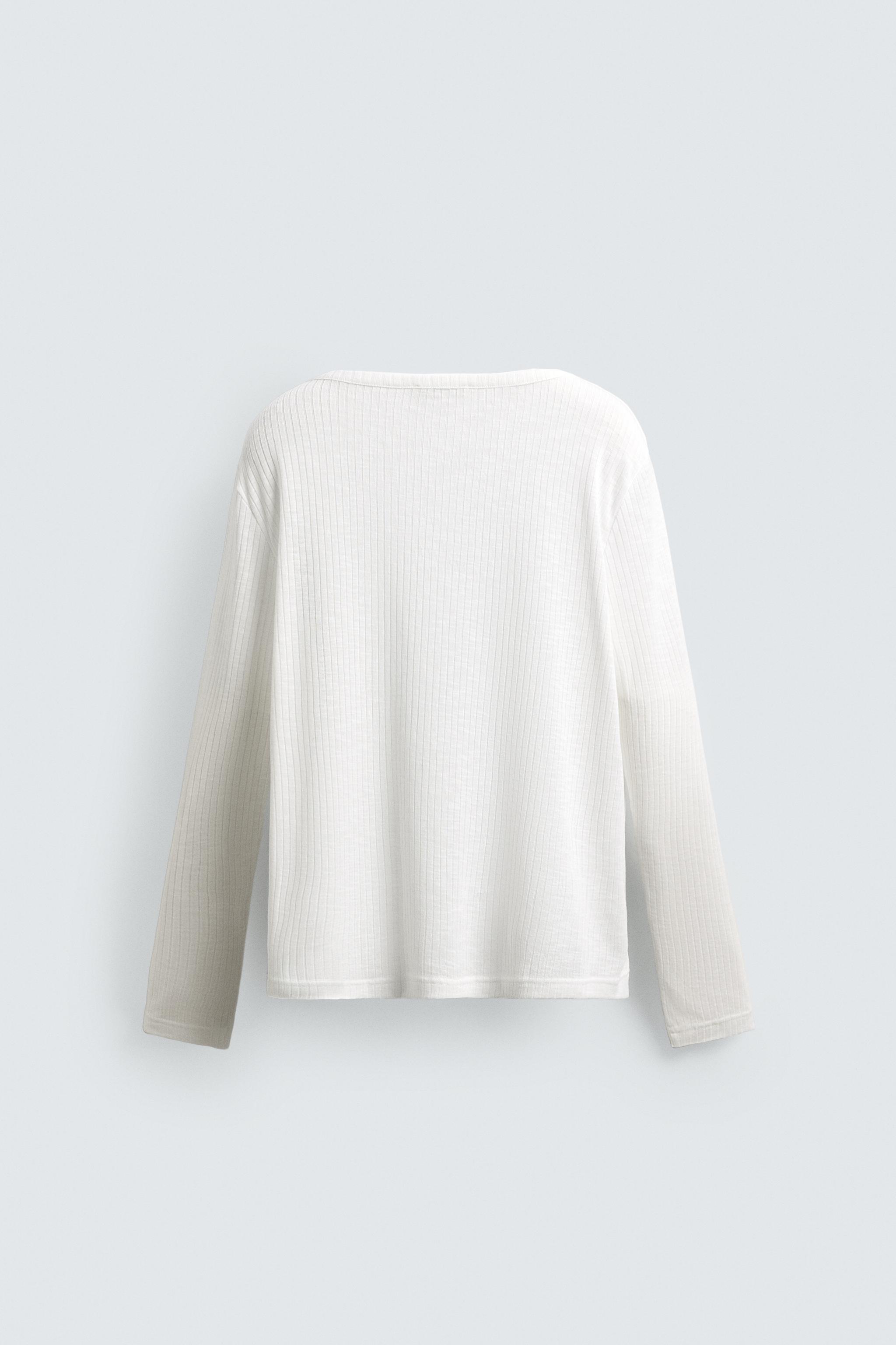 T-SHIRT RELAXED FIT STRUCTURÉ CANNELÉ