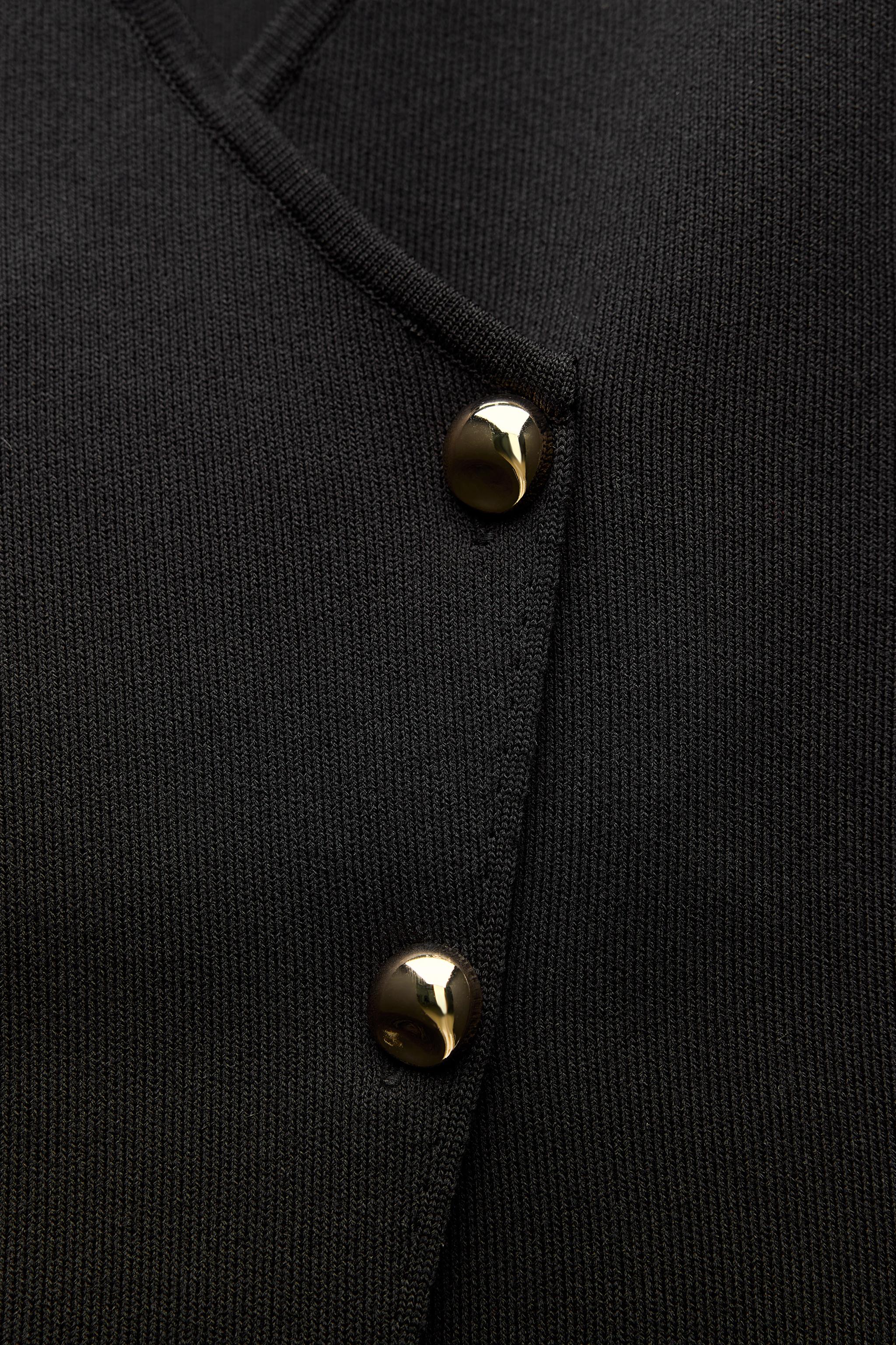 アシンメトリーニットジャケット - ブラック | ZARA Japan / 日本