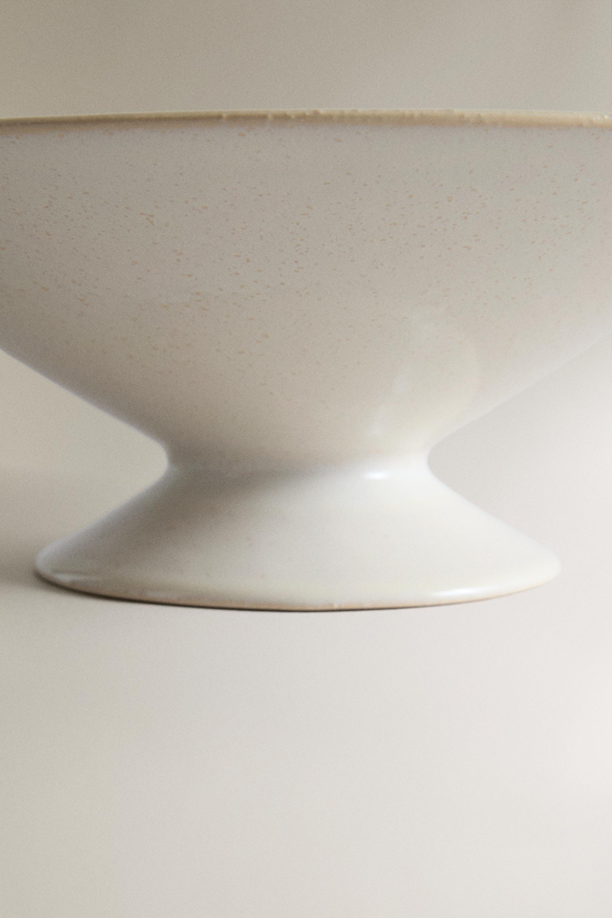 BOL DÉCORATIF EN CÉRAMIQUE BLANC