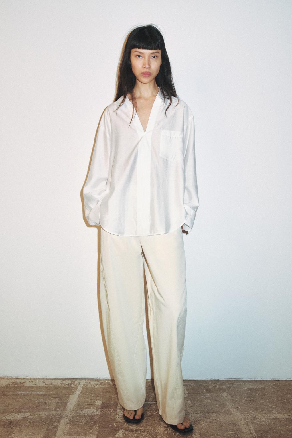 OVERSIZED SATIN EFFECT SHIRT - image 2