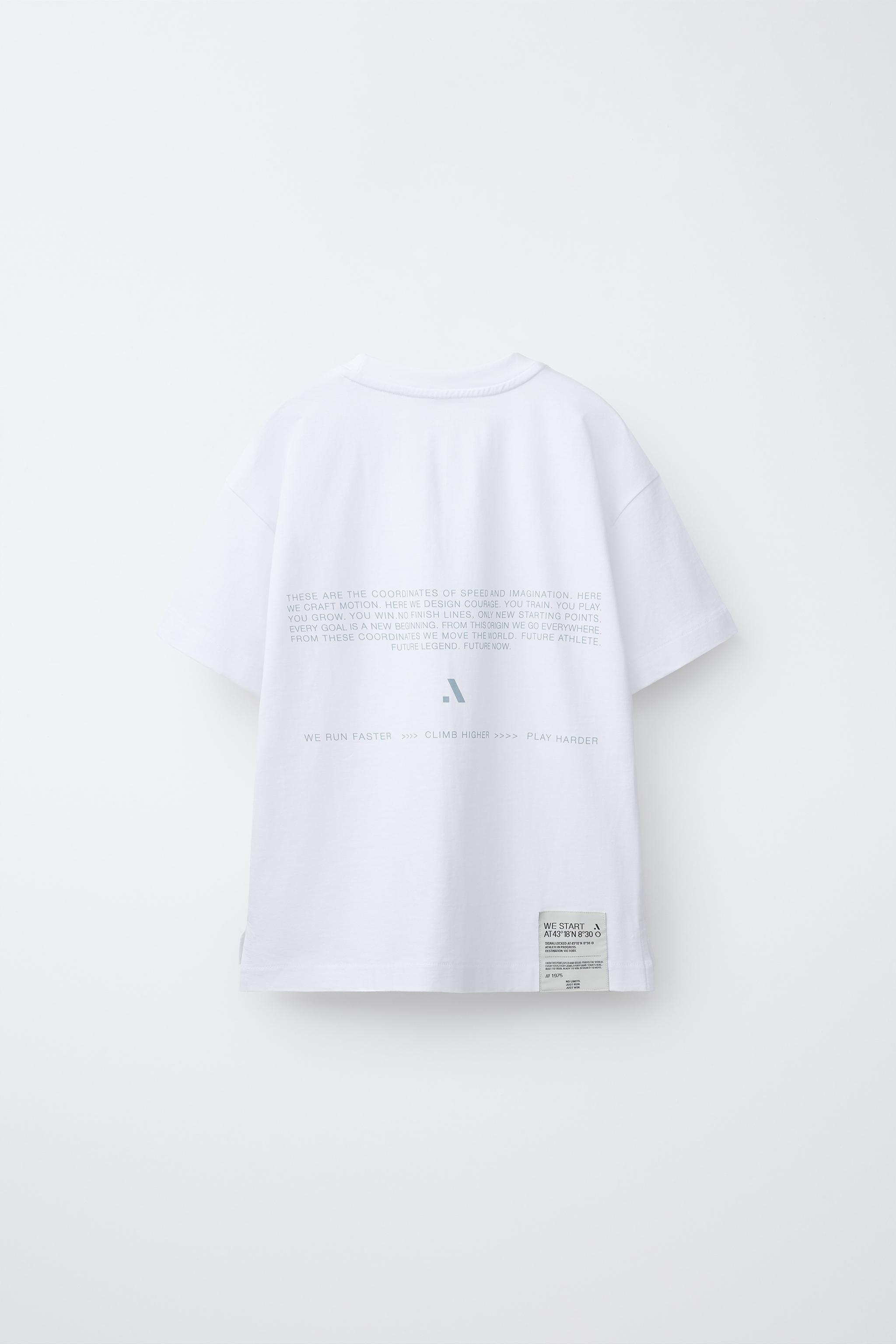 Детские футболки Zara SPORTY LOGO T-SHIRT — фото 2