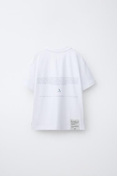 SPORTY LOGO T-SHIRT - White by Zara - Image 1
