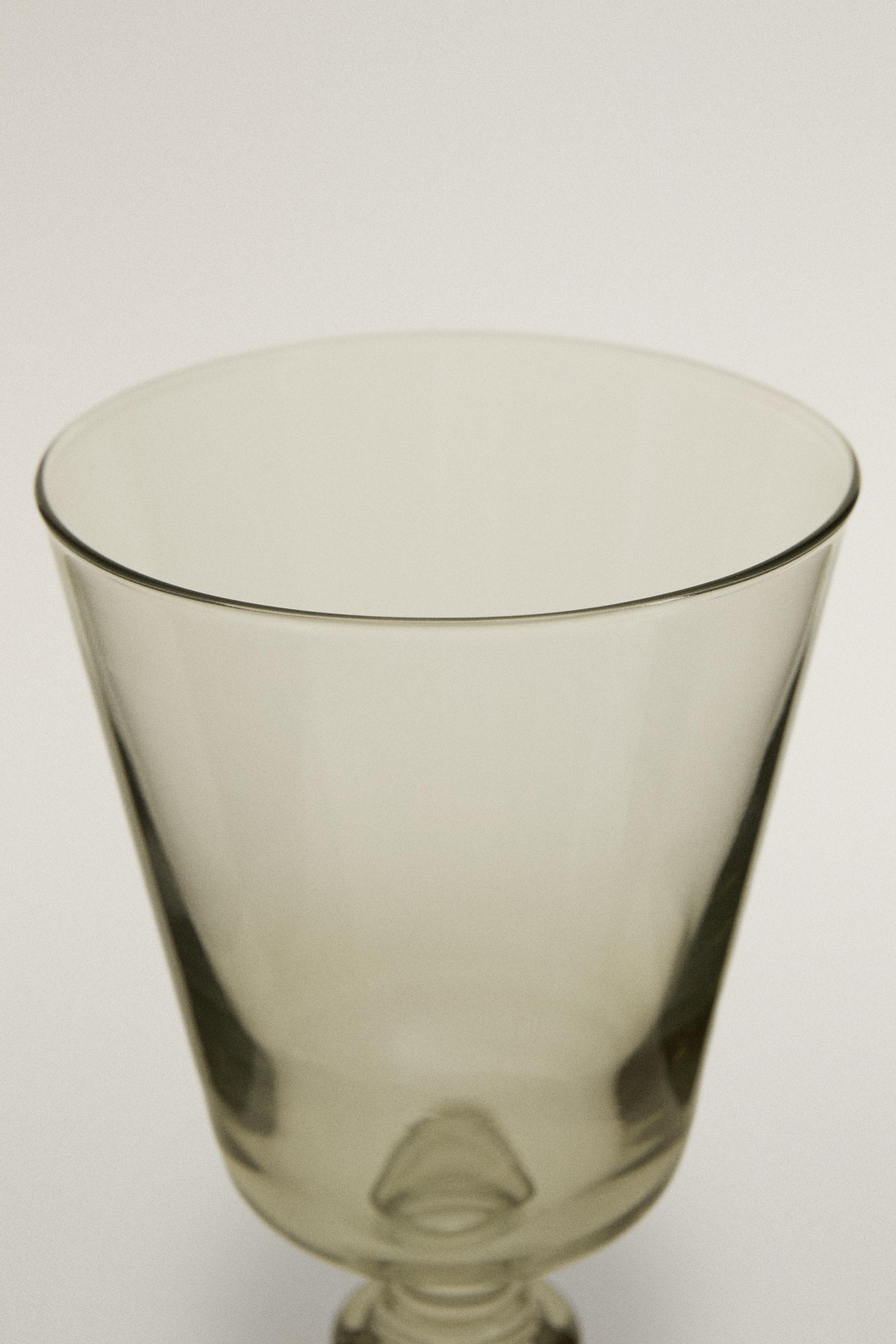 COLOURED WINE GLASS — Green