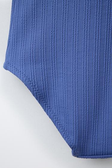 2-6 YEARS/ TEXTURED SWIMSUIT WITH FRILLS - Indigo by Zara - Image 3