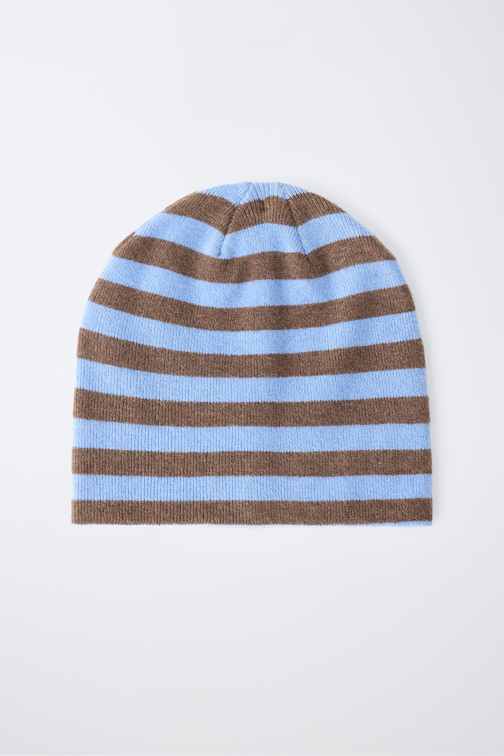 BONNET EN MAILLE À RAYURES