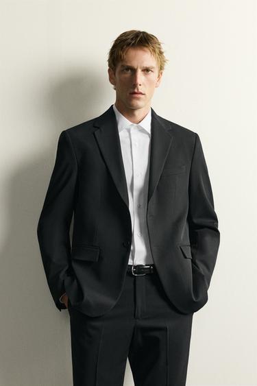 Zara COMFORT SUIT BLAZER - Black
