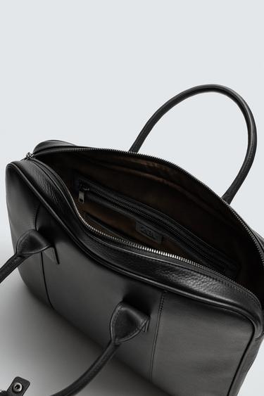 LEATHER BRIEFCASE - Black by Zara - Image 7
