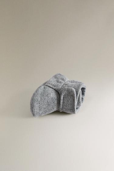 CHAUSSONS BÉBÉ BOTTES LAINE - Gris de Zara - Image 3
