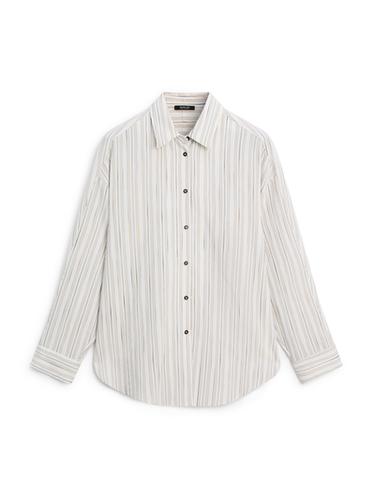 Chemisier fluide à rayures - Blanc de Zara