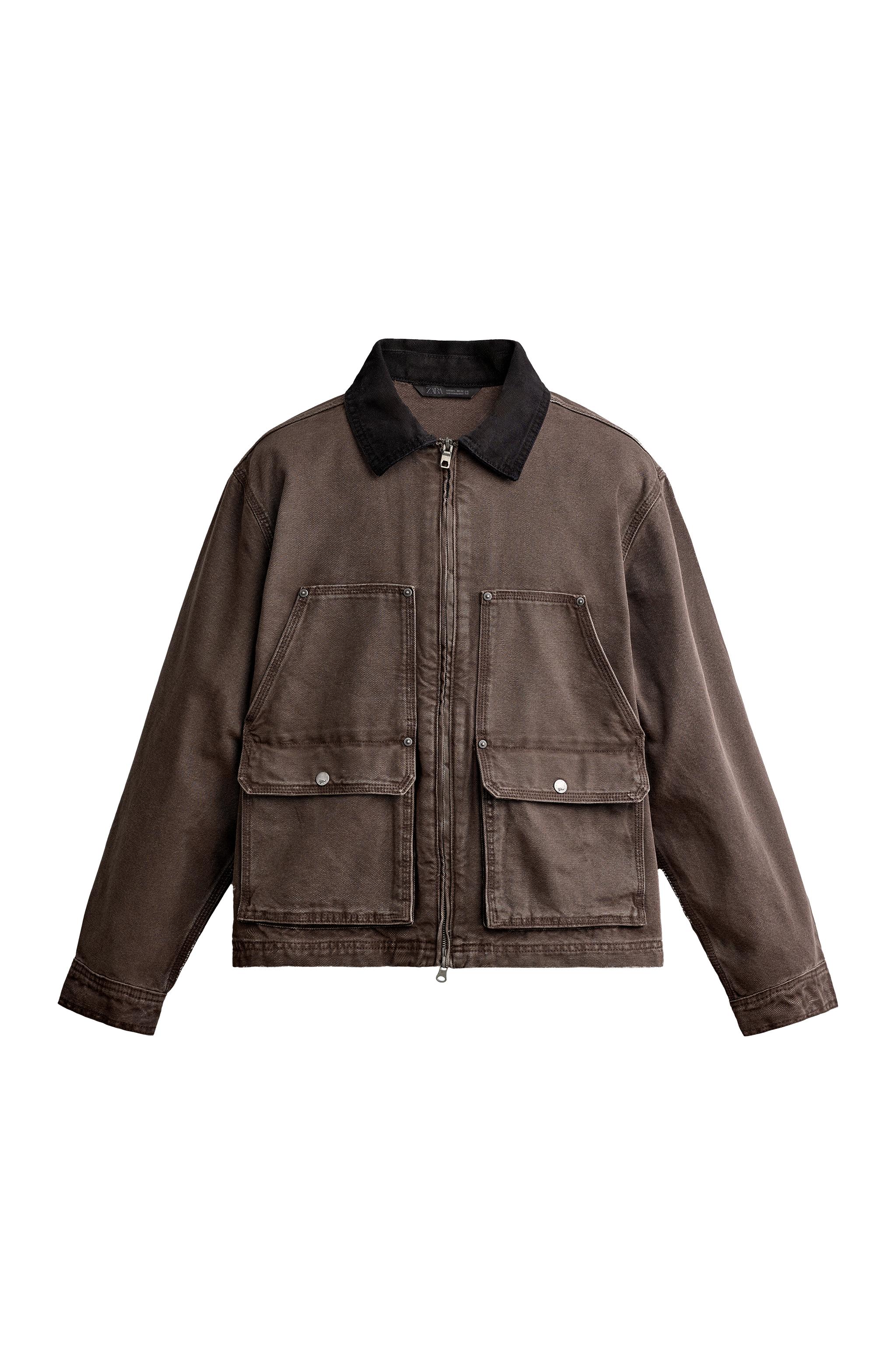 CAZADORA RELAXED FIT CUELLO COMBINADO
