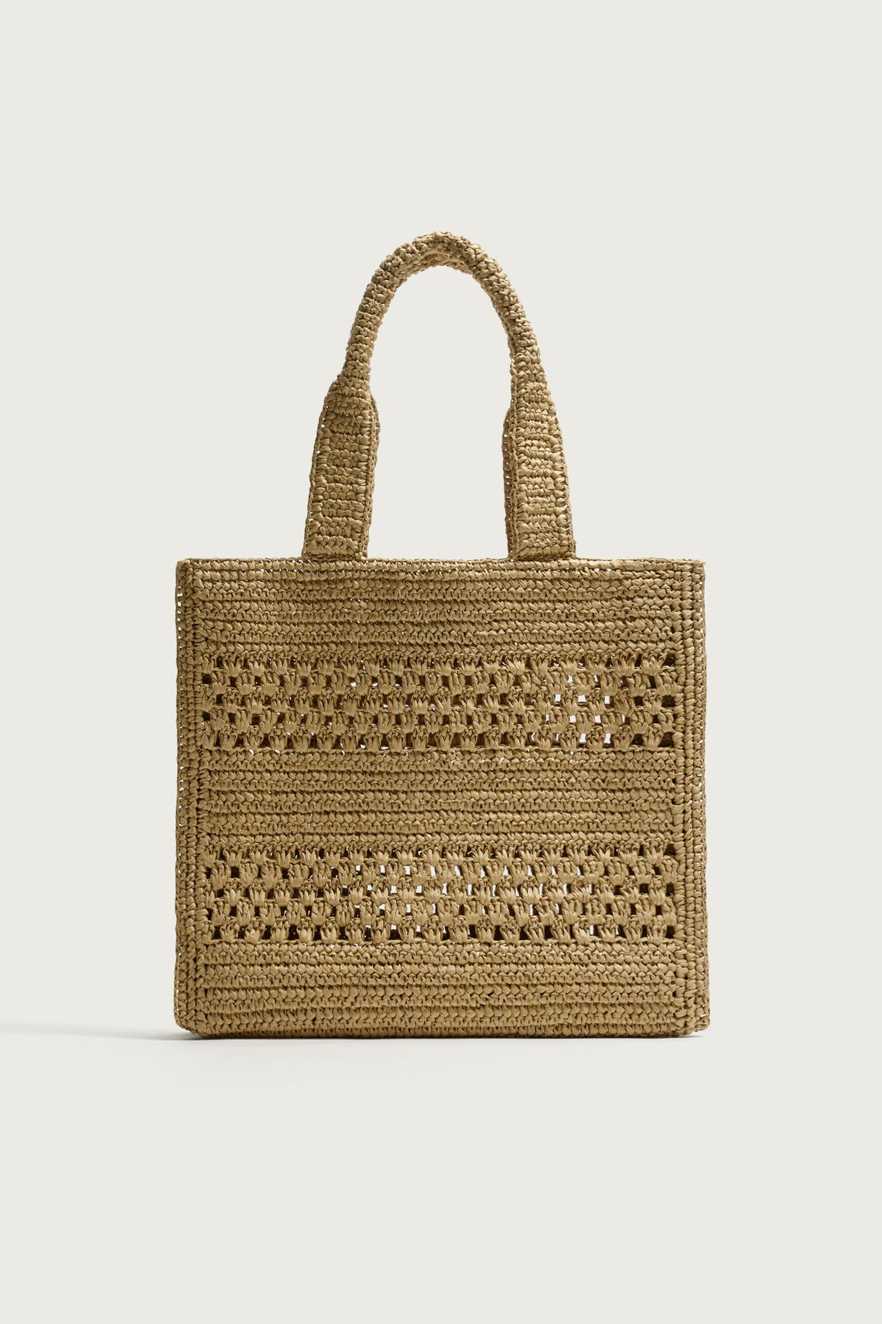 WOVEN SHOPPER BAG — Off White