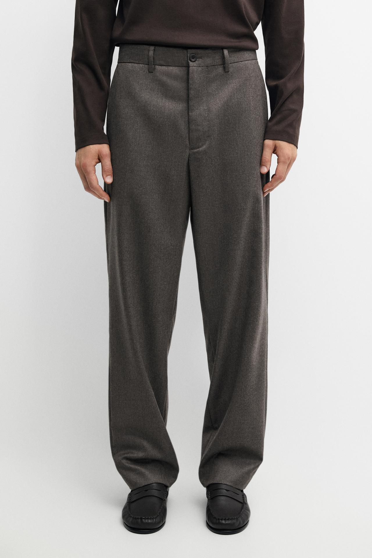 100% Wool Suit Pants — Mink