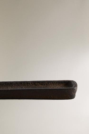 INCENSE BURNER WITH METAL TRAY - charcoal grey by Zara - Image 3