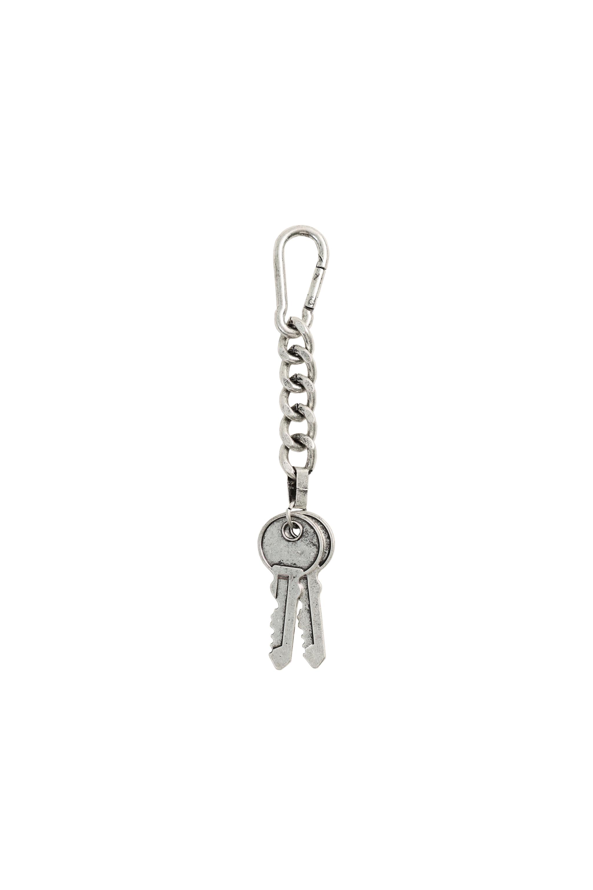 METAL KEY-SHAPED CHARM KEYCHAIN - Silver | ZARA United States