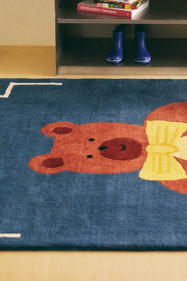KIDS' BEAR WOOL RUG X THE ANIMALS OBSERVATORY - Blue by Zara