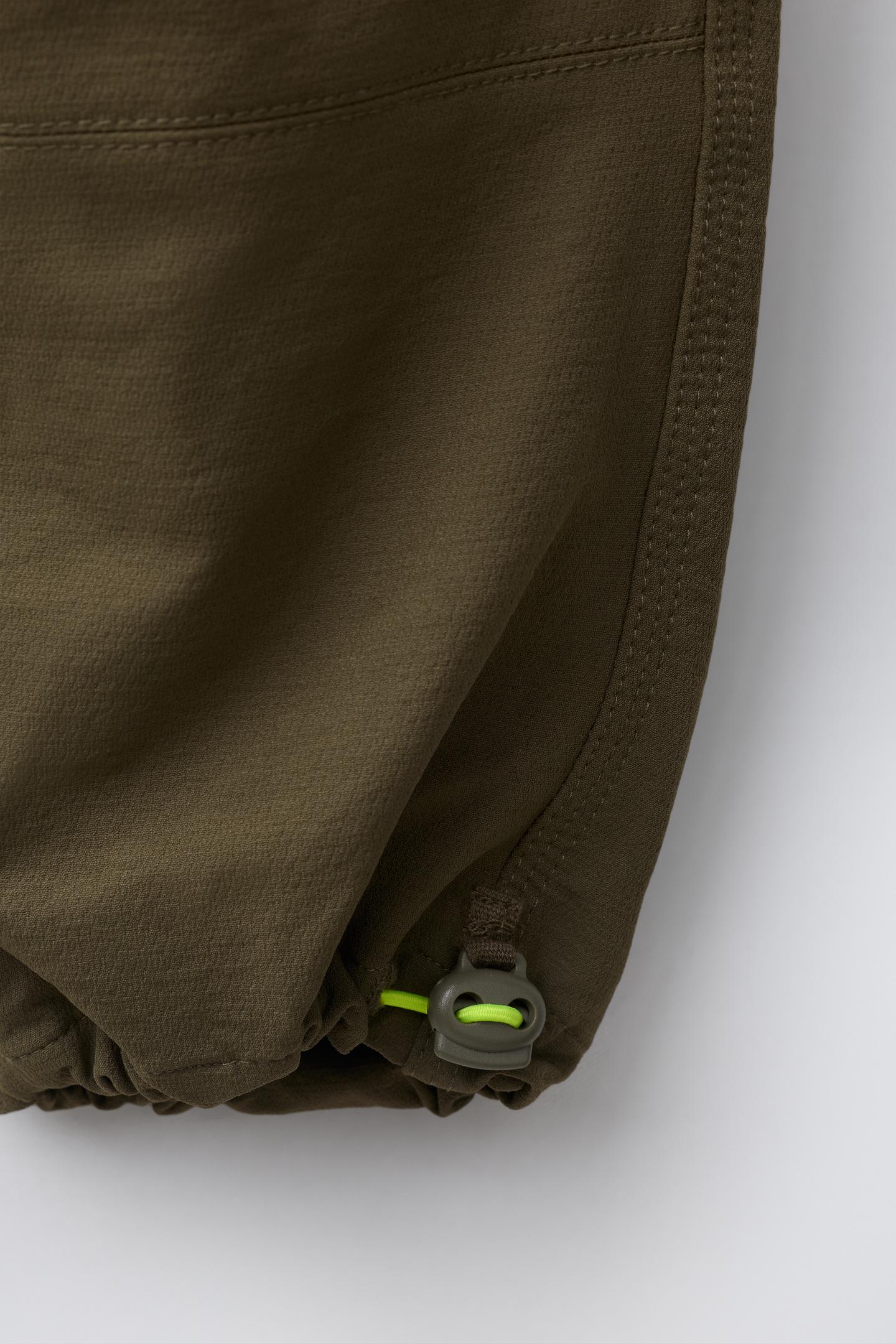 Детские брюки Zara Technical Jogger, цвет: Хаки — фото 4