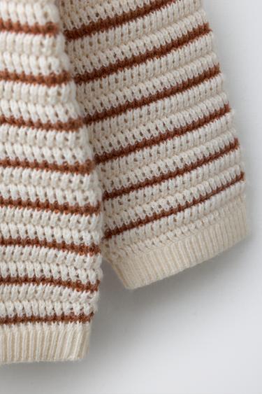 KNIT JUMPER WITH LION PATCH - Mid-ecru by Zara - Image 3