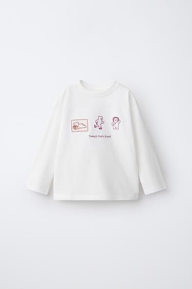 ÁO PHÔNG THÊU TRANG TRÍ - Màu trắng ngà từ Zara