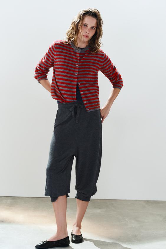 Zara 100% WOOL STRIPED JACKET - Multicolored - Image 0